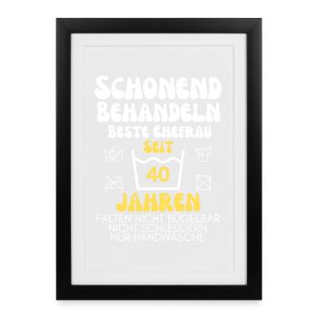 Gentle treatment for 40 years - Framed poster (27 × 37 cm) - black - Front