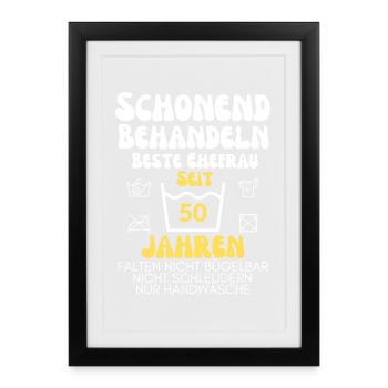 Gentle treatment for 50 years - Framed poster (27 × 37 cm) - black - Front