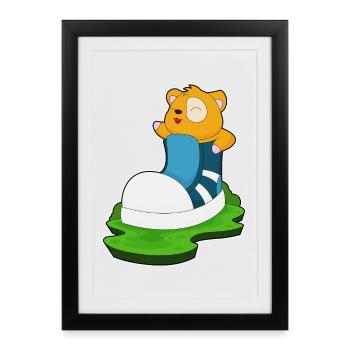 Hamster Schuh - Gerahmtes Poster (27 × 37 cm) - Schwarz - Vorne