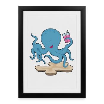 Octopus juice - Framed poster (27 × 37 cm) - black - Front