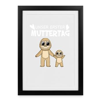 Mother's Day - First Mother's Day Gift - Framed poster (27 × 37 cm) - black - Front