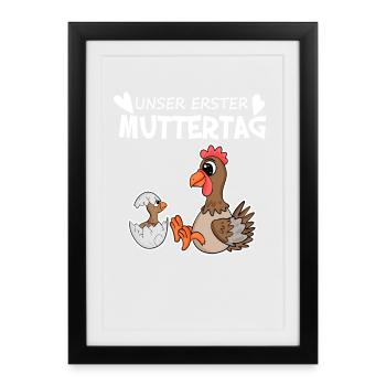 Mother's Day - First Mother's Day Gift. - Framed poster (27 × 37 cm) - black - Front