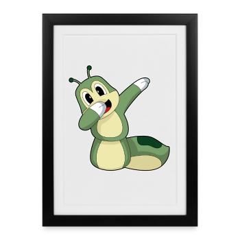 Caterpillar Danse Hip Hop - Affiche encadrée (27 × 37 cm) - noir - Devant