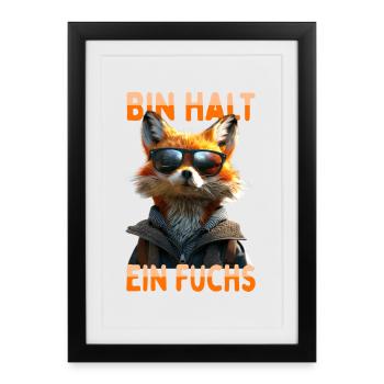 Fox dit que je ne suis qu’un renard rusé - Affiche encadrée (27 × 37 cm) - noir - Devant
