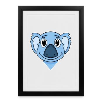 Koala Tête d’ours - Affiche encadrée (27 × 37 cm) - noir - Devant