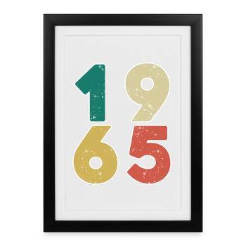1965 - Born 1965 - Built in 1965 - Framed poster (27 × 37 cm) - black - Front
