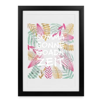 Somma Sun Goadn Time, Summer Sun Garden Time - Affiche encadrée (27 × 37 cm) - noir - Devant