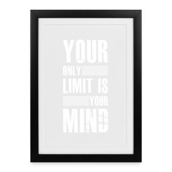 Erfolg Motivation und Erfolg Slogan Geschenk - Gerahmtes Poster (27 × 37 cm) - Schwarz - Vorne