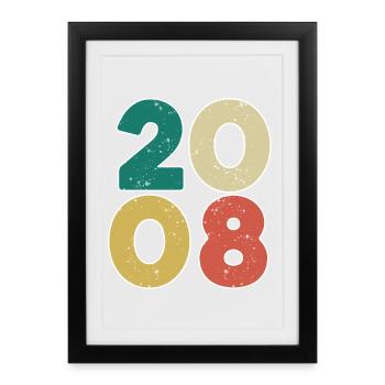 2008 - Année 2008 - Année 2008 - Affiche encadrée (27 × 37 cm) - noir - Devant