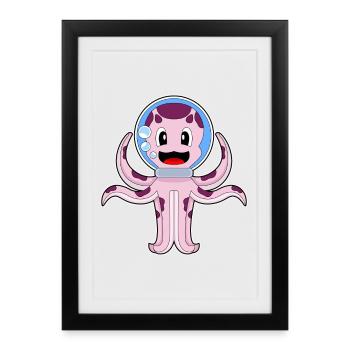 Aquarium de poulpe - Affiche encadrée (27 × 37 cm) - noir - Devant