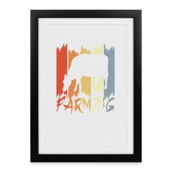 Producteur laitier - Affiche encadrée (27 × 37 cm) - noir - Devant