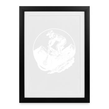 Mountainbiking - Gerahmtes Poster (27 × 37 cm) - Schwarz - Vorne