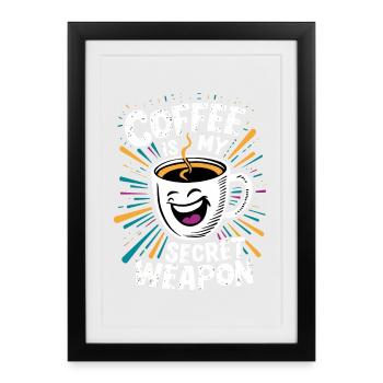 Funny Coffee Mug Saying - Framed poster (27 × 37 cm) - black - Front