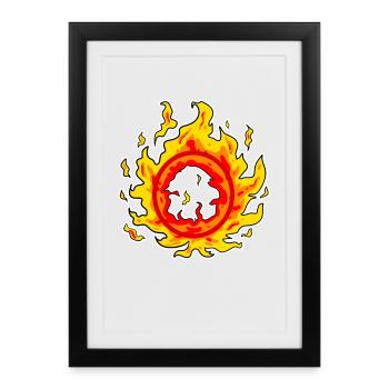 Fire Circle - Framed poster (27 × 37 cm) - black - Front