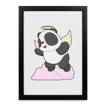 Ailes d’ange de panda - Affiche encadrée (27 × 37 cm) - noir - Devant