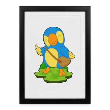 Sac à bandoulière Parrot - Affiche encadrée (27 × 37 cm) - noir - Devant