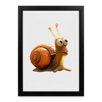 Escargots Vineyard Escargots coquille d’escargot - Affiche encadrée (27 × 37 cm) - noir - Devant