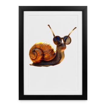 Snail Vineyard Snail Shell Snails - Framed poster (27 × 37 cm) - black - Front