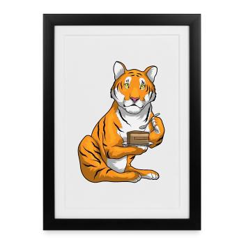 Gâteau du tigre - Affiche encadrée (27 × 37 cm) - noir - Devant