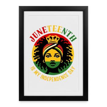 Juneteenth est mon jour d’indépendance - Affiche encadrée (27 × 37 cm) - noir - Devant