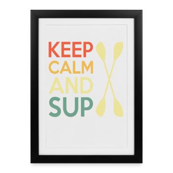 Casual Paddleboard Quote Design - Framed poster (27 × 37 cm) - black - Front