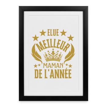 Best Mom of the Year - Framed poster (27 × 37 cm) - black - Front