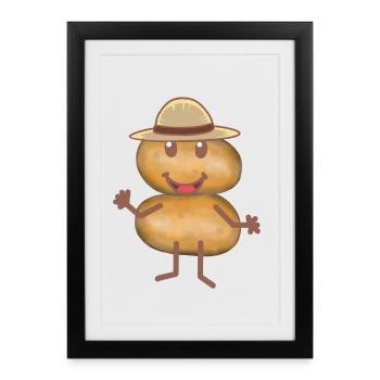 Potatoes Vegetables Potato Farmers - Framed poster (27 × 37 cm) - black - Front