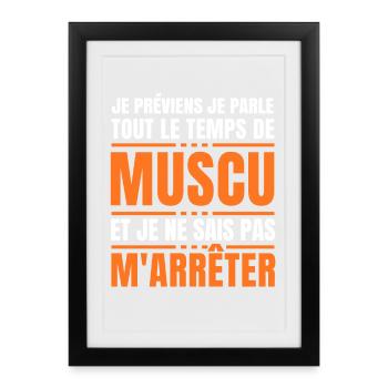 I warn me I talk all the time about weight training - Framed poster (27 × 37 cm) - black - Front