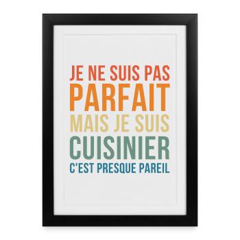 Un cuisinier parfait - Affiche encadrée (27 × 37 cm) - noir - Devant