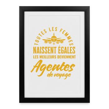 Travel Agent Gift Idea - Framed poster (27 × 37 cm) - black - Front