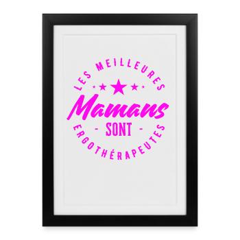 The best moms are occupational therapists - Framed poster (27 × 37 cm) - black - Front