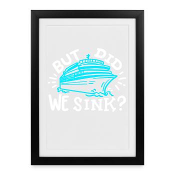 Kreuzfahrtschiff Kreuzfahrt - Gerahmtes Poster (27 × 37 cm) - Schwarz - Vorne