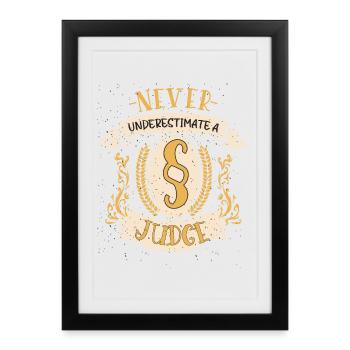 Judge Court Official Funny Gift - Framed poster (27 × 37 cm) - black - Front