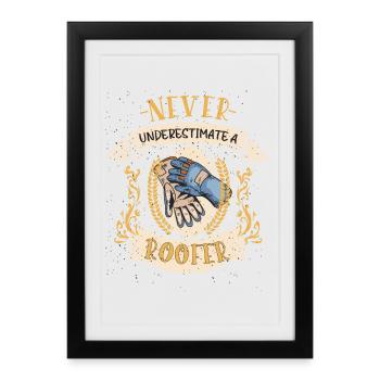 Roofer Roof Professional Funny Gift - Framed poster (27 × 37 cm) - black - Front