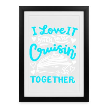 Kreuzfahrt Reise Familie Paare - Gerahmtes Poster (27 × 37 cm) - Schwarz - Vorne
