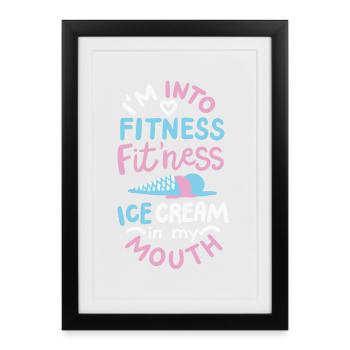 Eis - Fitness - Gerahmtes Poster (27 × 37 cm) - Schwarz - Vorne