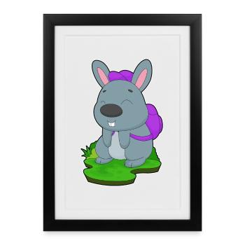 Sac à dos Bunny Student School - Affiche encadrée (27 × 37 cm) - noir - Devant