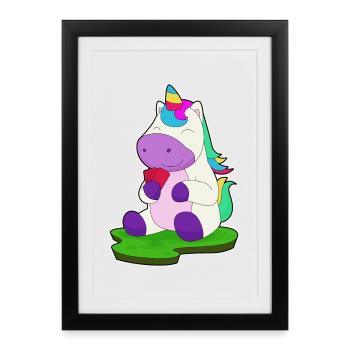 Jeu de cartes de poker Unicorn Poker - Affiche encadrée (27 × 37 cm) - noir - Devant