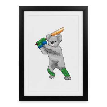 Koala Cricket Cricket Bats - Framed poster (27 × 37 cm) - black - Front