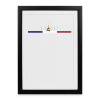 Eiffel Tower Parisian Elegance Wear Pride - Framed poster (27 × 37 cm) - black - Front