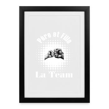Père et fille - Affiche encadrée (27 × 37 cm) - noir - Devant