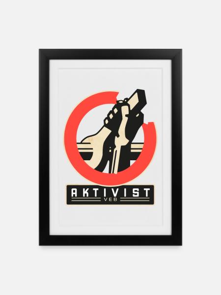 Aktivist der Arbeit - Gerahmtes Poster (27 × 37 cm) - Schwarz