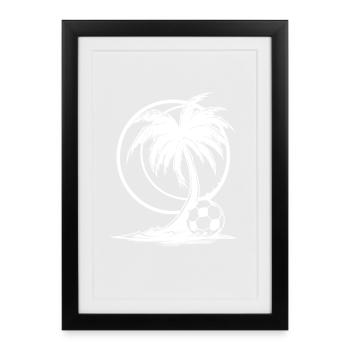 Graphismes de football - Affiche encadrée (27 × 37 cm) - noir - Devant