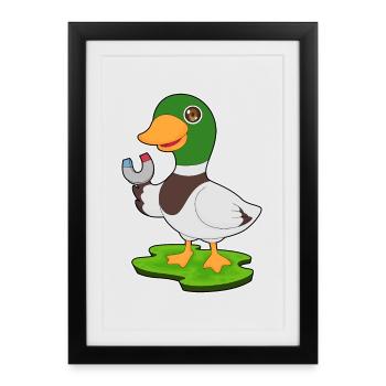 Aimant à canard - Affiche encadrée (27 × 37 cm) - noir - Devant
