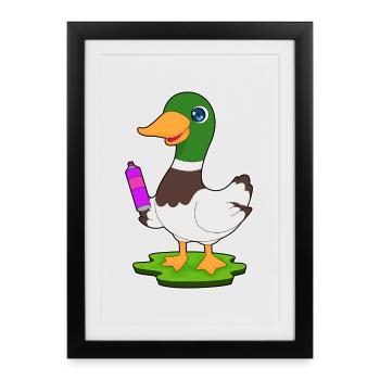 Aérosol de pulvérisation de canard - Affiche encadrée (27 × 37 cm) - noir - Devant