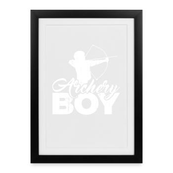 Petit archer - Affiche encadrée (27 × 37 cm) - noir - Devant