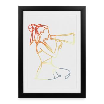 Cheerleader Vintage Look - Framed poster (27 × 37 cm) - black - Front