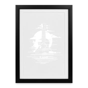 Ukulele Graphics - Framed poster (27 × 37 cm) - black - Front