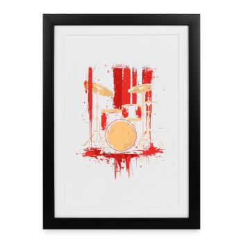 Piège Style Rétro - Affiche encadrée (27 × 37 cm) - noir - Devant