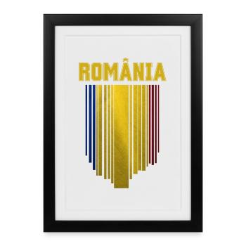 Romanian flag, Romanian pride - Framed poster (27 × 37 cm) - black - Front
